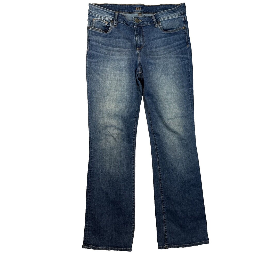 Kut from the Kloth Natalie High Rise Bootcut Jeans 14 14S Medium Wash